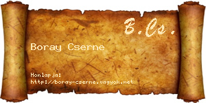 Boray Cserne névjegykártya